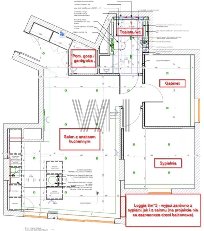 Mieszkanie - Warszawa - Wola - 3 pokoje - 61.45 m² - 16
